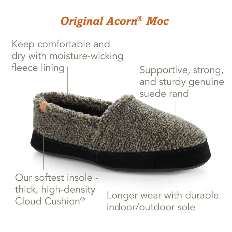 Acorn Men's Moc Slippers- Earth Tex - Image 8