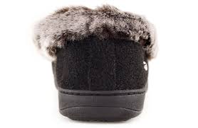 Acorn Women's Chinchilla Collar Slippers- Black - Image 4