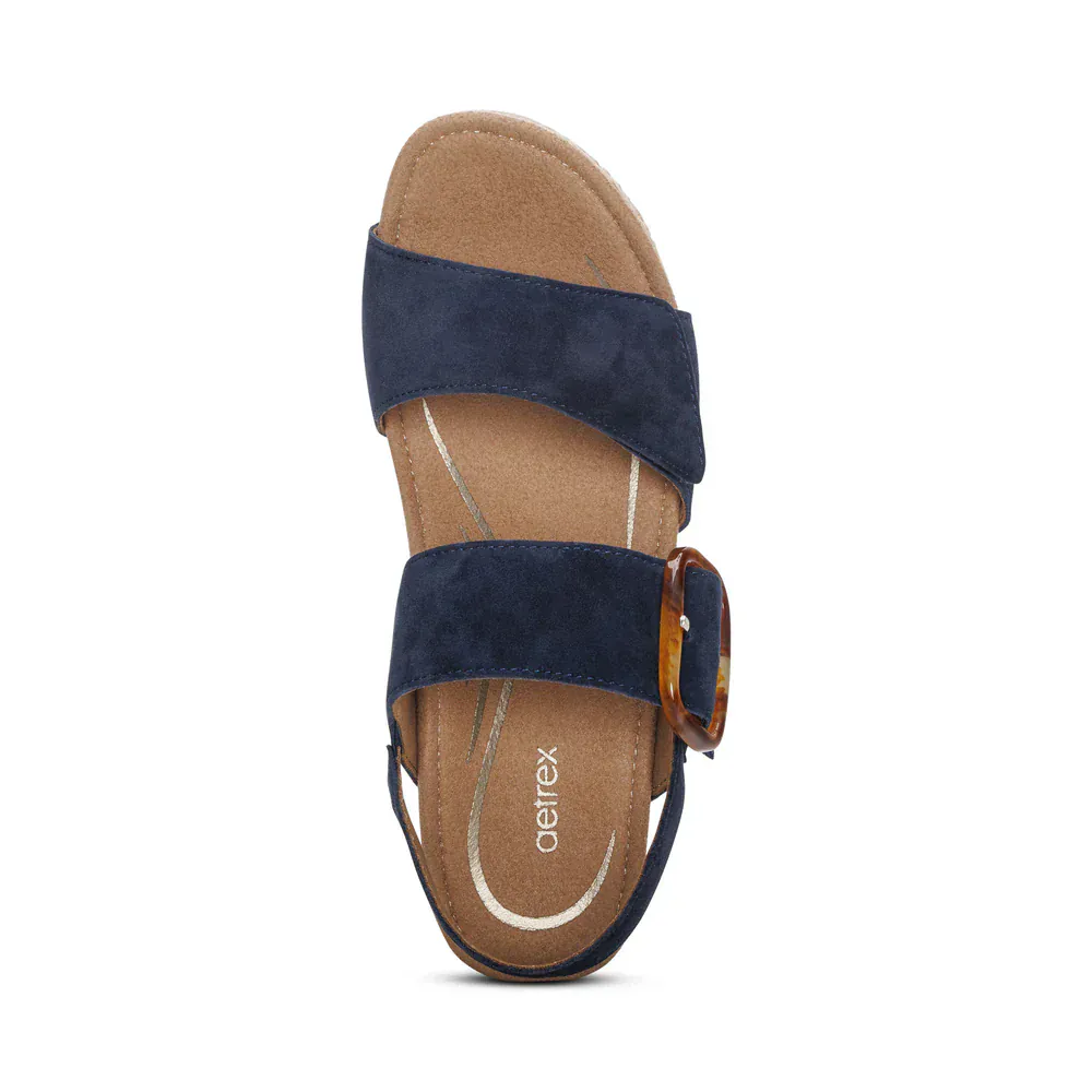 Aetrex Women's Ashley Wedge Heels- Navy - Image 5