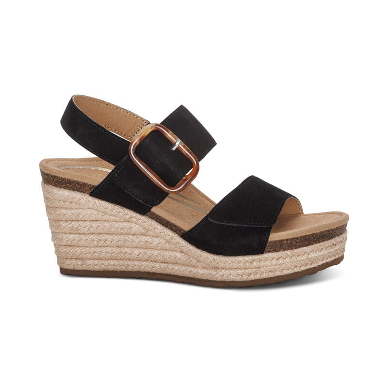 Aetrex Women's Ashley Wedge Heels- Black - Image 2
