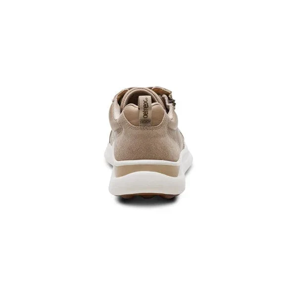 Aetrex Women's Elise Leather Zip Sneakers- Tan - Image 5