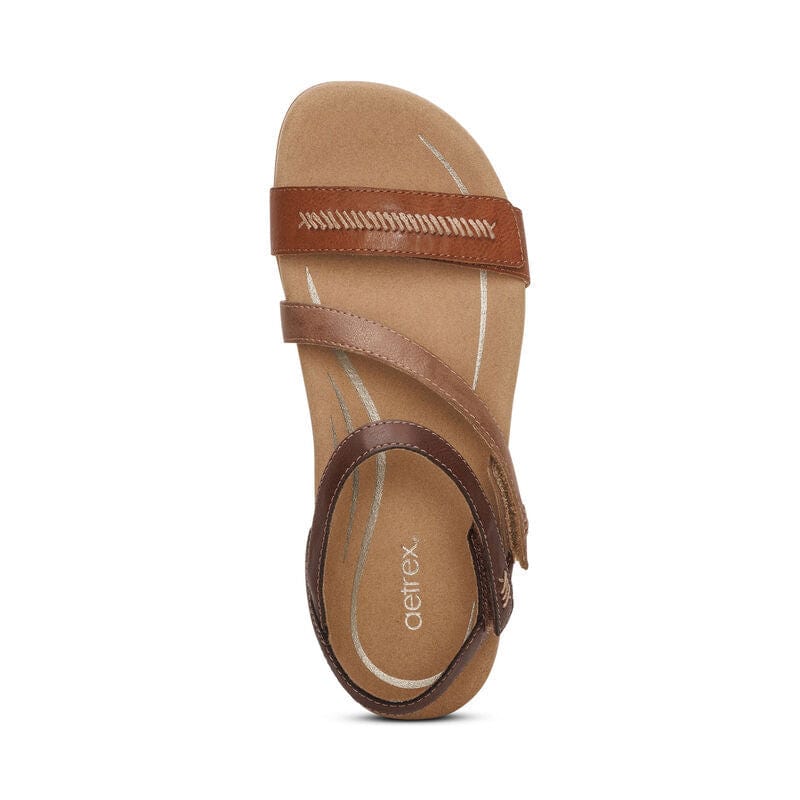 Aetrex Women's Gabby Sandals- Cognac Multi - Image 5