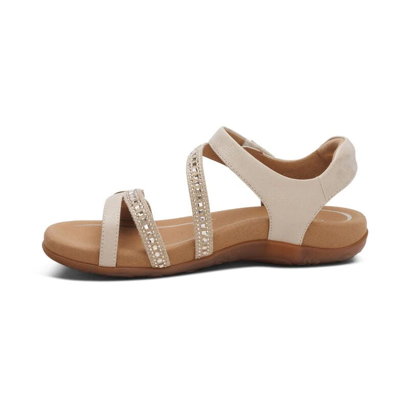 Aetrex Women's Jess Sandals- Champagne Sparkle - Image 4