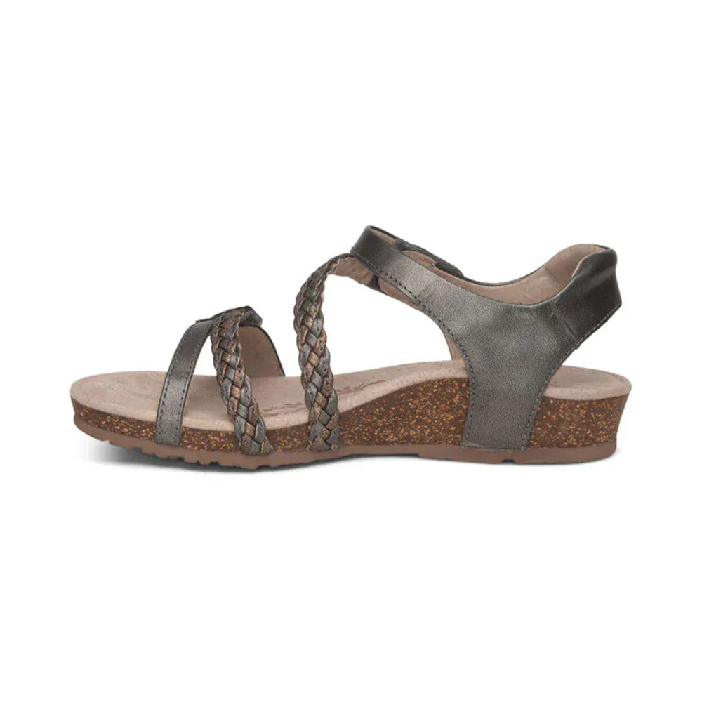 Aetrex Women's Jillian Sandals- Gunmetal - Image 3