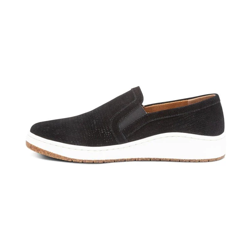 Aetrex Women's Kenzie Croc Slip Ons- Black - Image 3