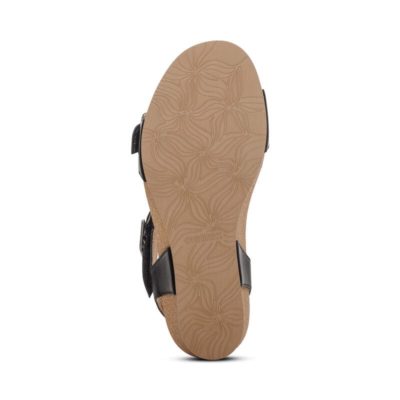 Aetrex Women's Lexa Wedge Sandals  - Black - Image 6
