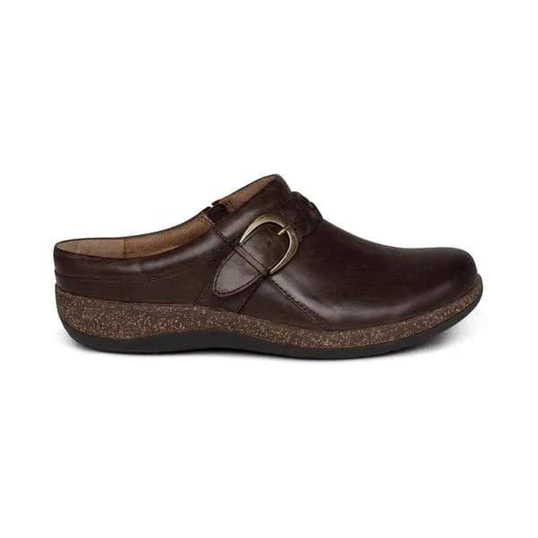 Aetrex Women's Libby Clogs- Brown - Image 2