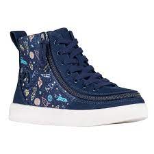 Billy Footwear Kid's Boys High Top Sneakers- Navy Space - Image 2