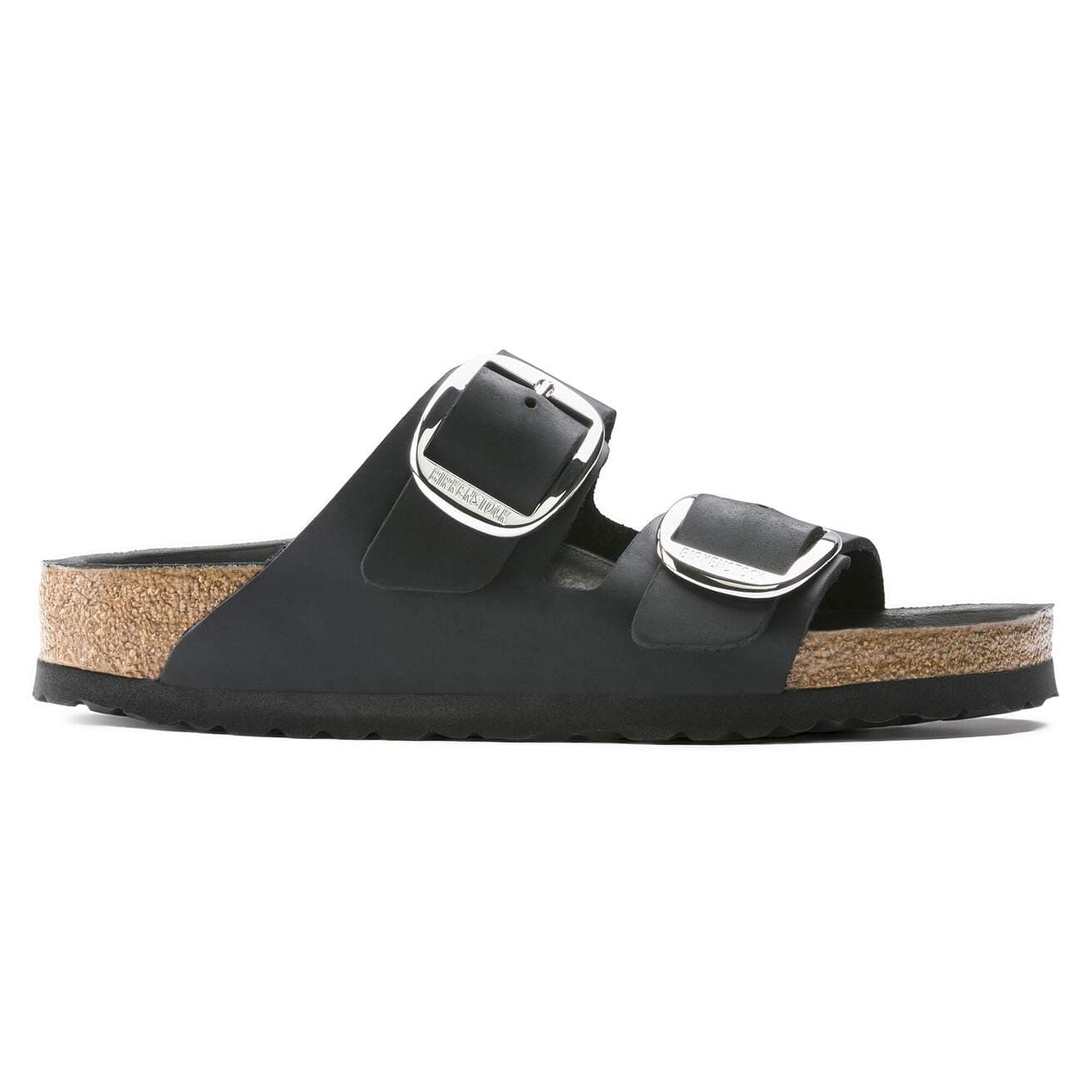 Birkenstock Arizona Big Buckle Sandals- Black Oiled Leather - Image 2