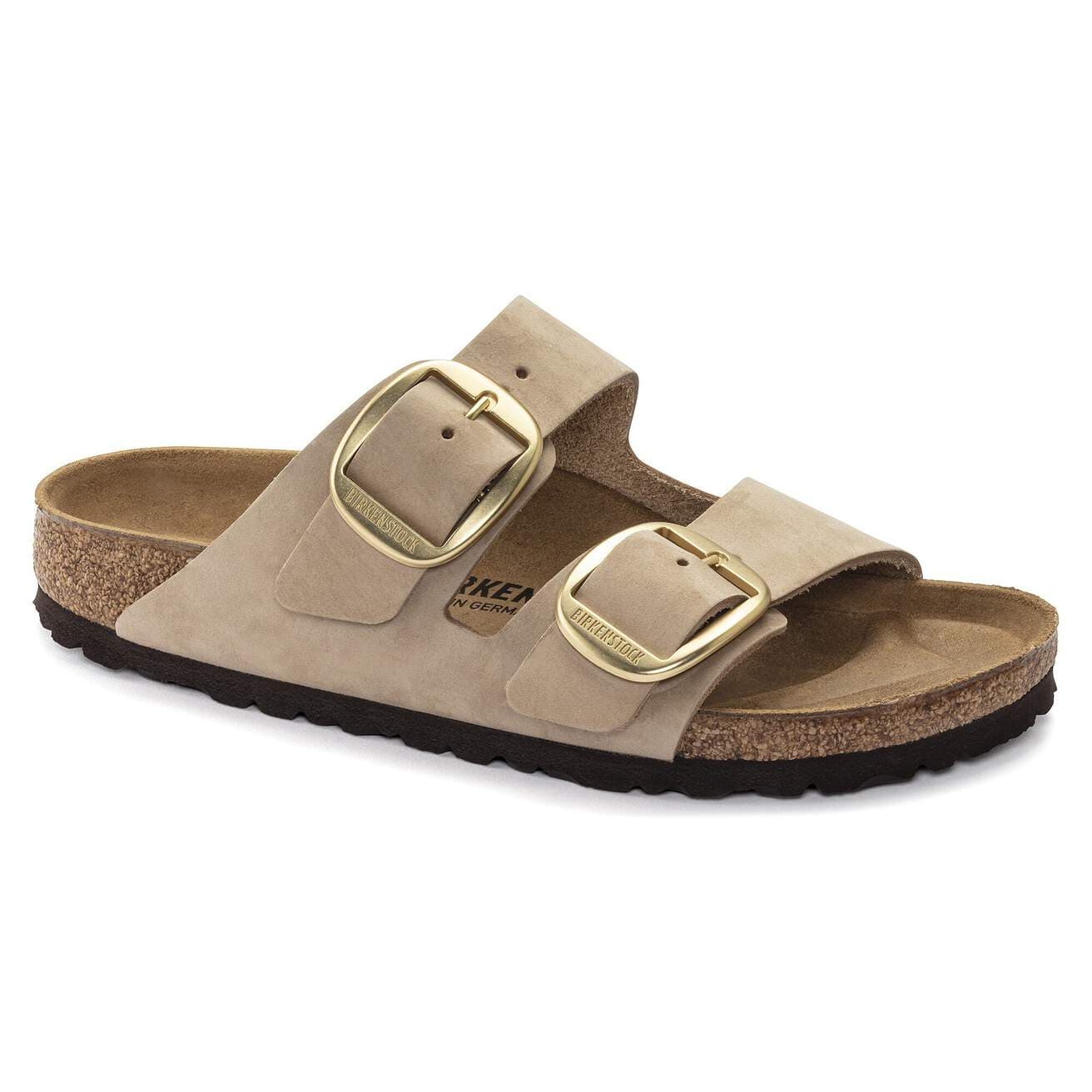 Birkenstock Arizona Big Buckle Sandals- Sandcastle Nubuck Leather