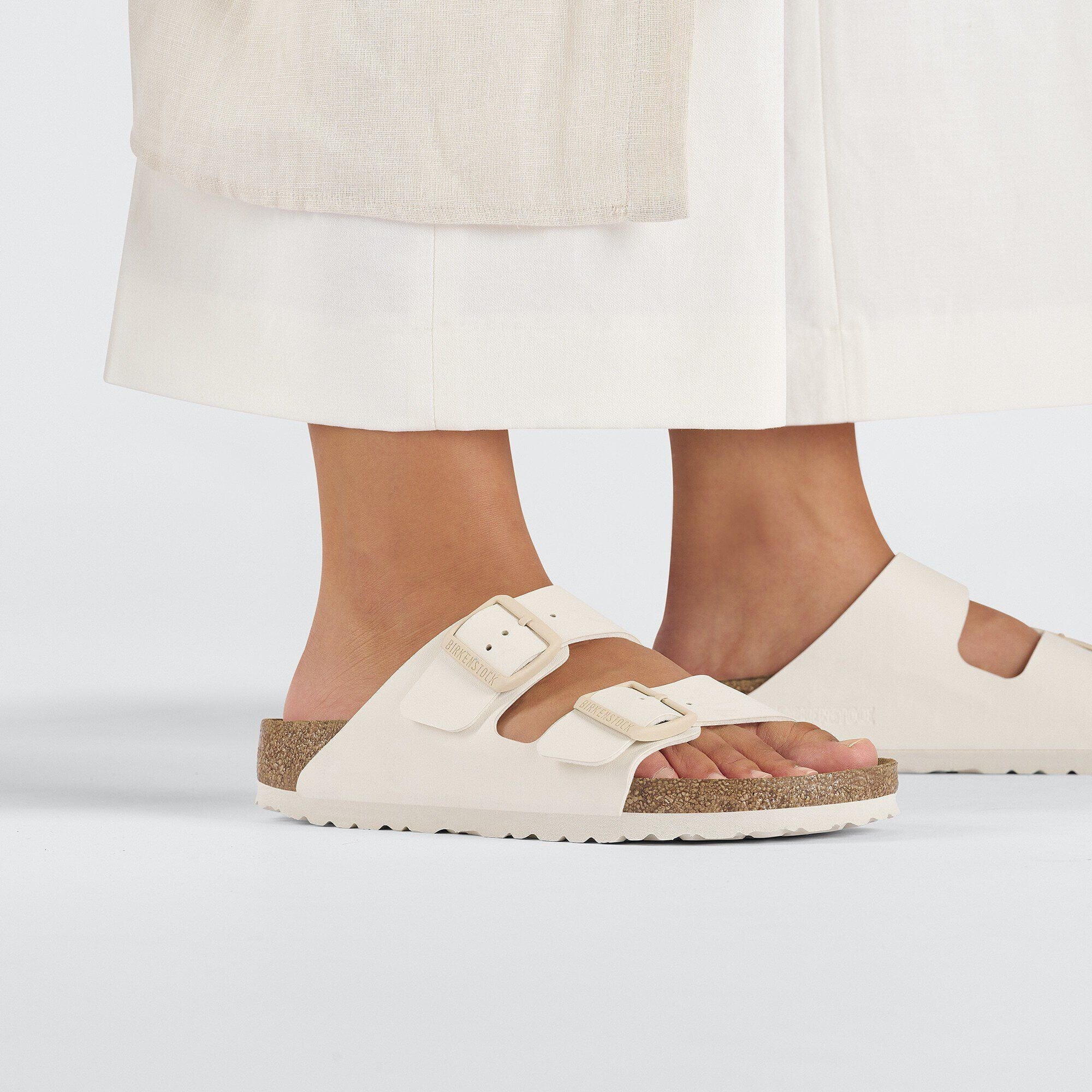 Birkenstock Arizona Birko-Flor Sandals- Eggshell - Image 5