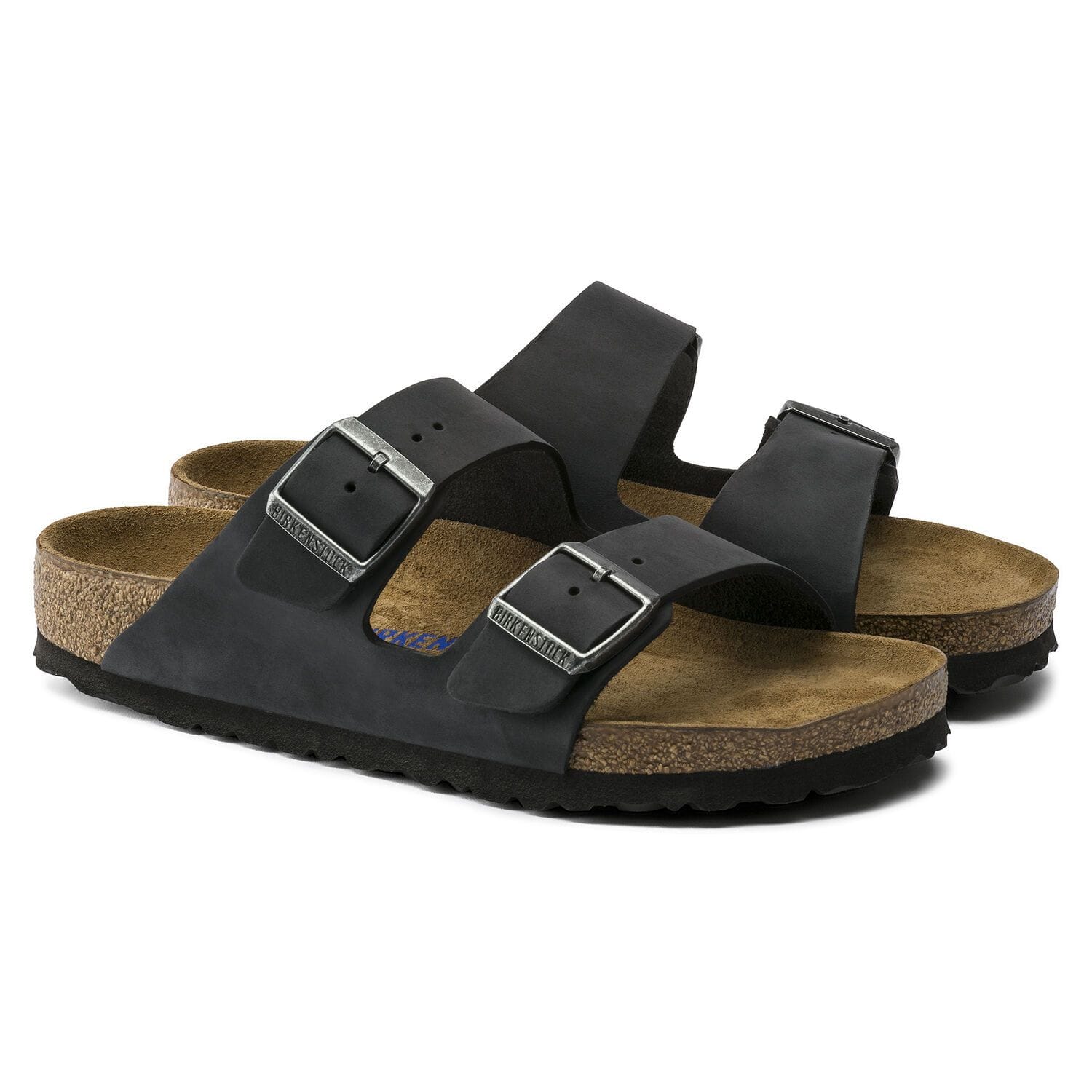 Birkenstock Arizona Sandals (Soft Footbed)- Black Oiled Leather - Image 6