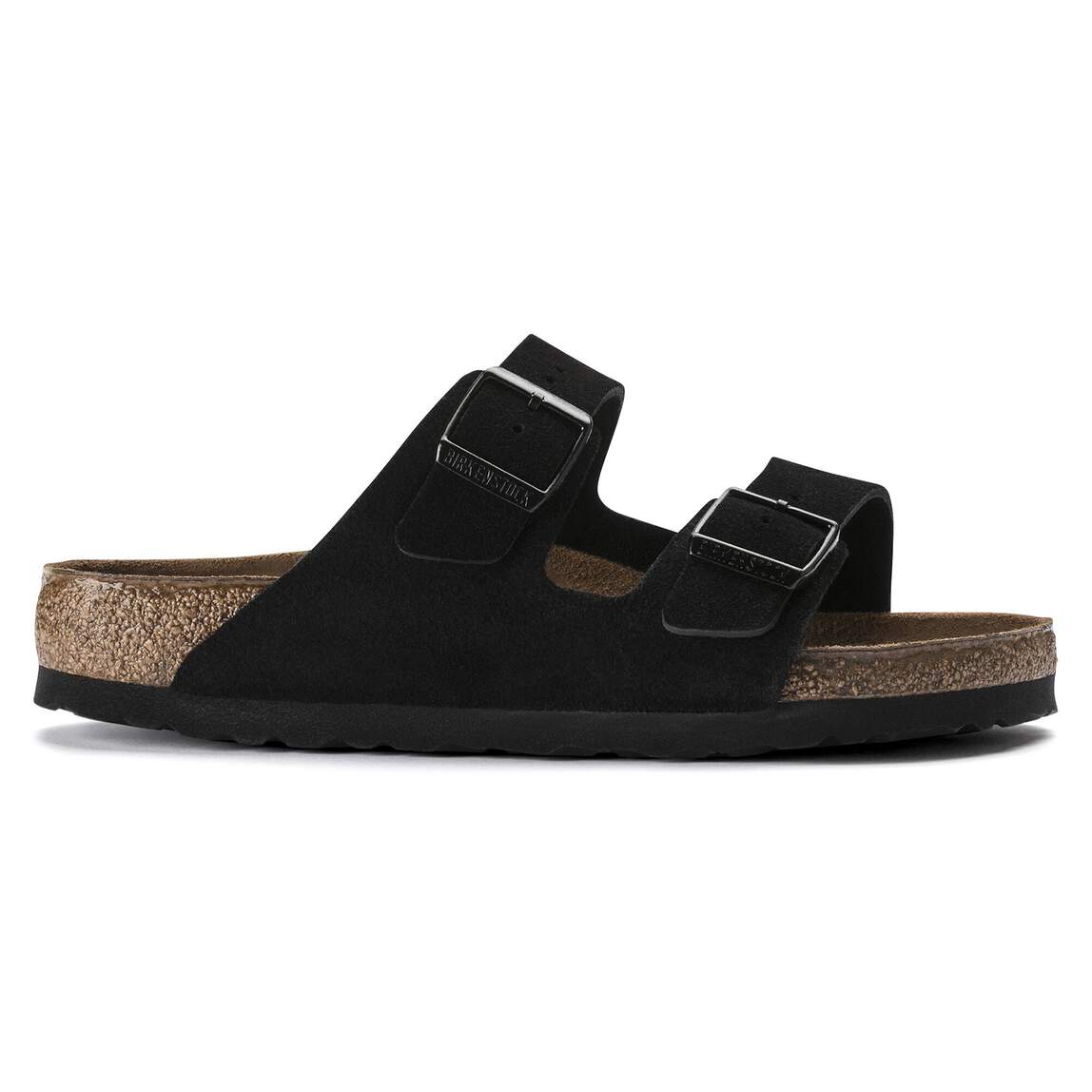 Birkenstock Arizona Sandals (Soft Footbed)- Black Suede - Image 2