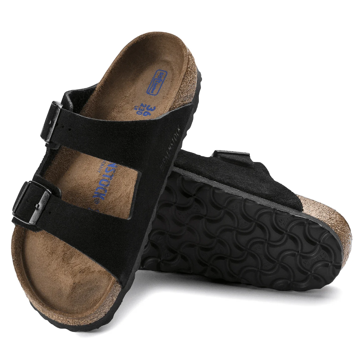 Birkenstock Arizona Sandals (Soft Footbed)- Black Suede - Image 3