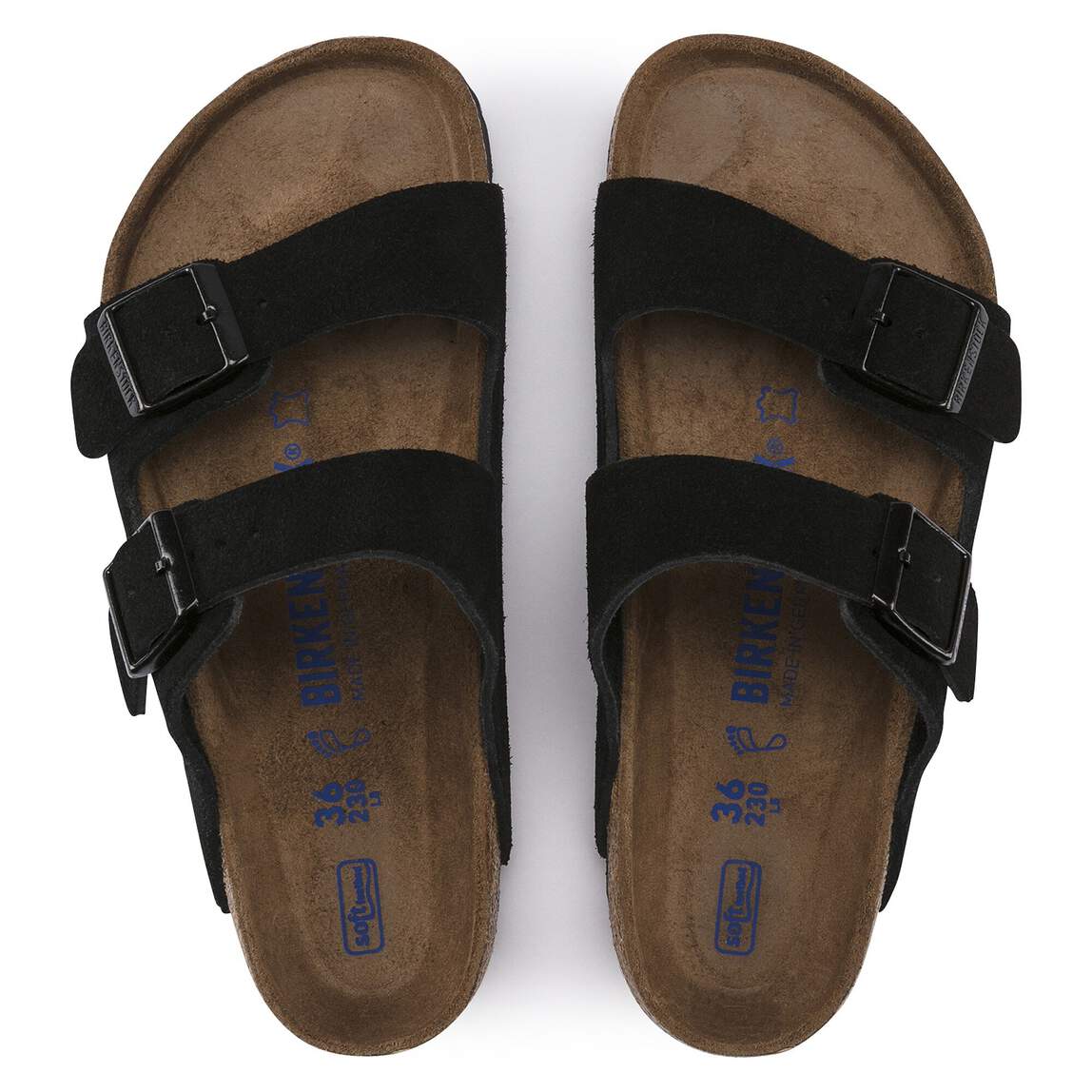 Birkenstock Arizona Sandals (Soft Footbed)- Black Suede - Image 4
