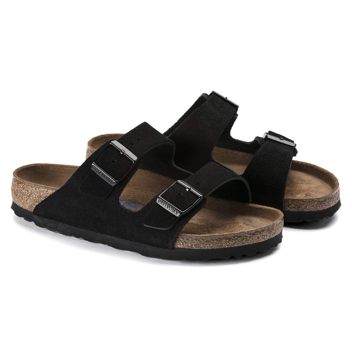 Birkenstock Arizona Sandals (Soft Footbed)- Black Suede - Image 5