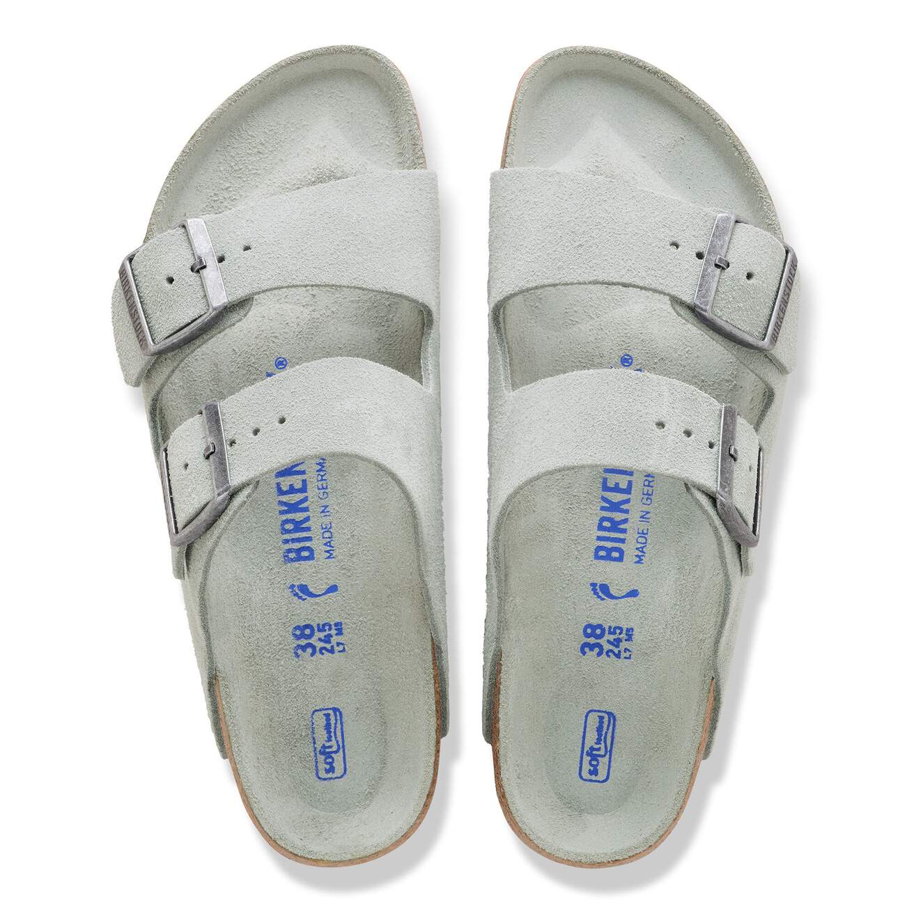 Birkenstock Arizona Sandals (Soft Footbed)- Pure Sage Tonal Suede - Image 4