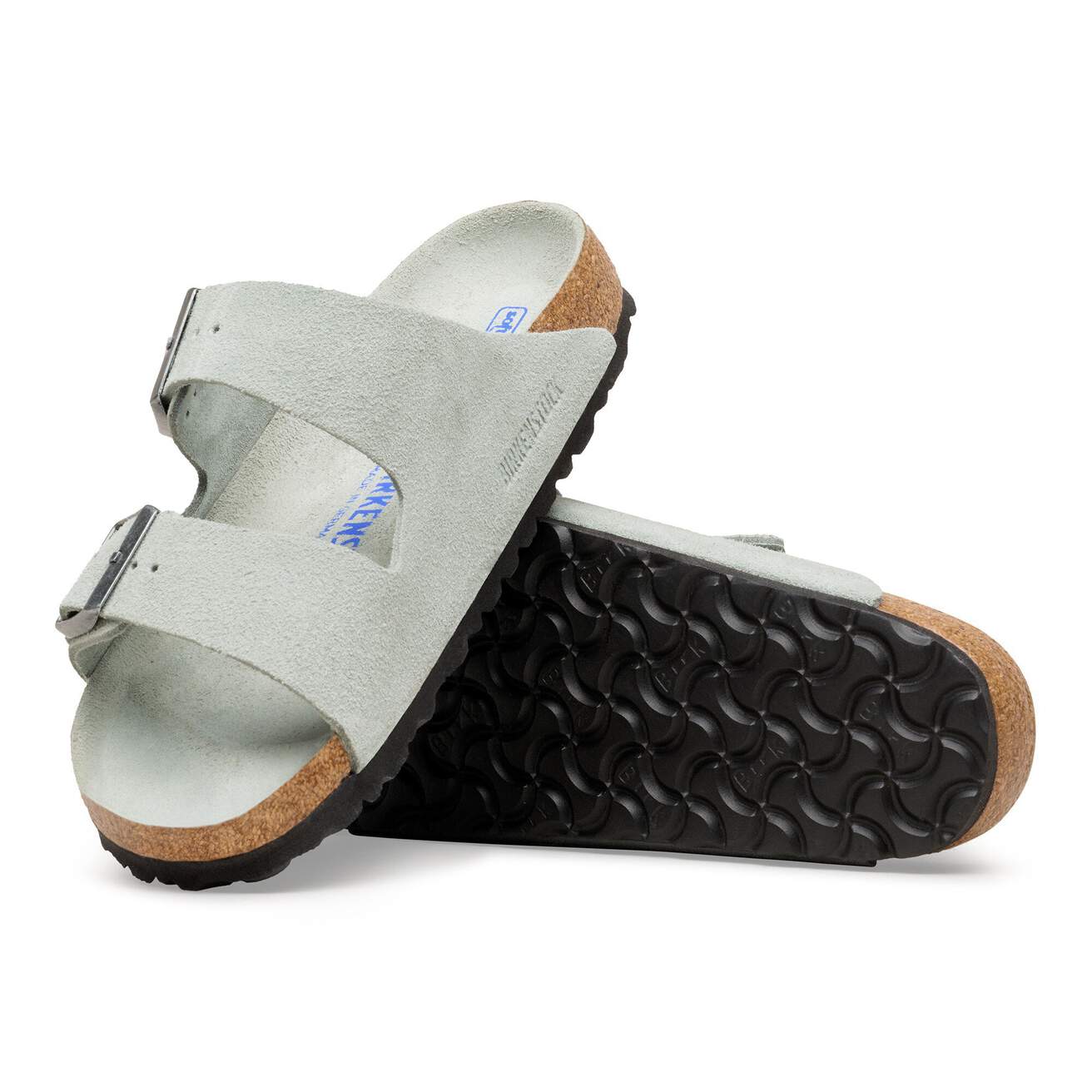Birkenstock Arizona Sandals (Soft Footbed)- Pure Sage Tonal Suede - Image 6