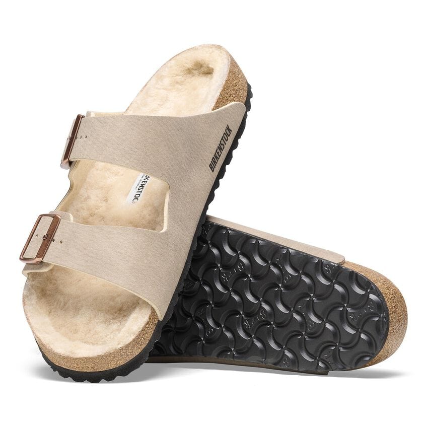 Birkenstock Arizona Shearling Sandals- Dust Grey Taupe - Image 6
