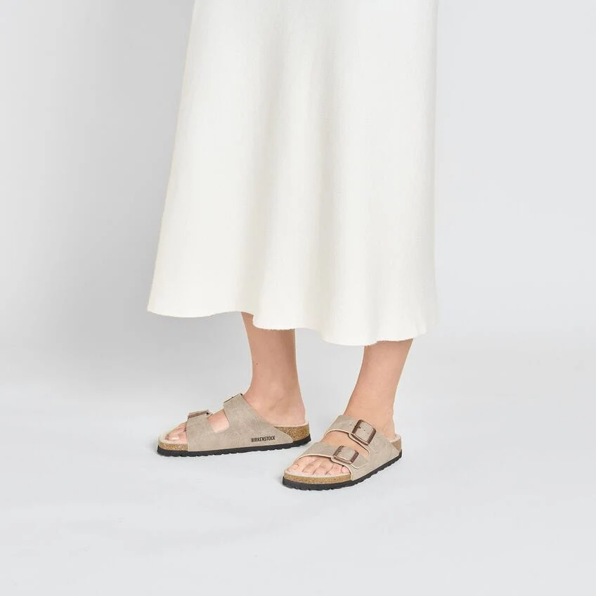 Birkenstock Arizona Shearling Sandals- Dust Grey Taupe - Image 7