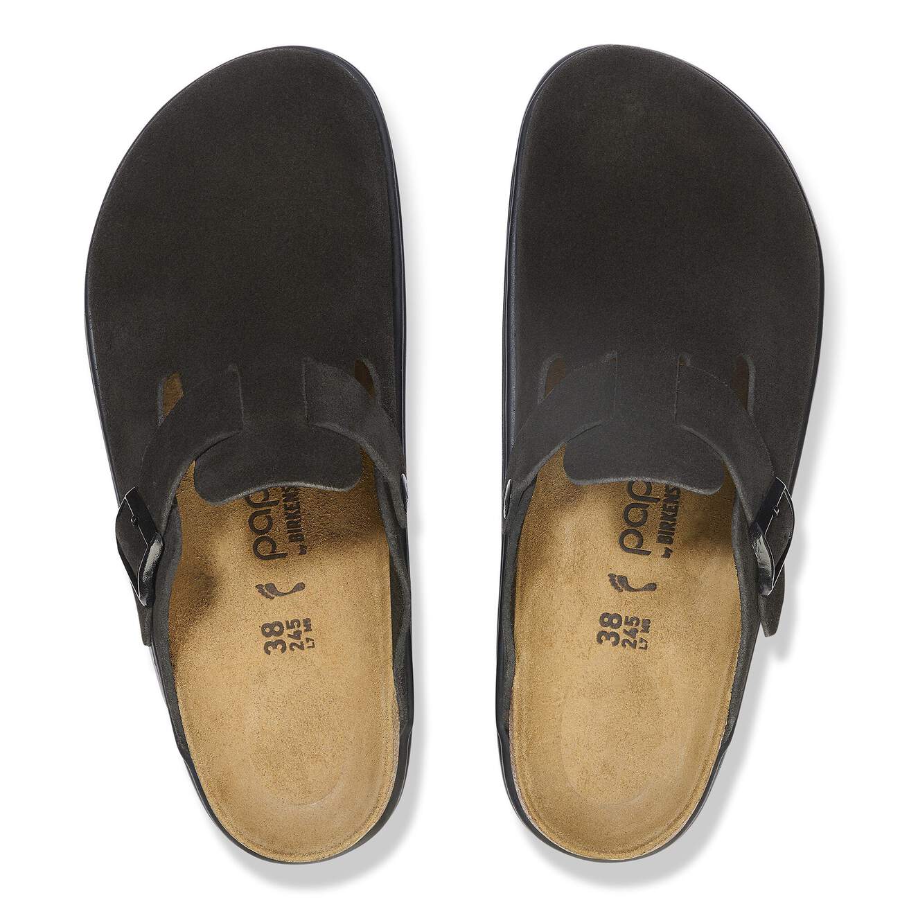 Birkenstock Boston Chunky Clogs- Black Suede - Image 2