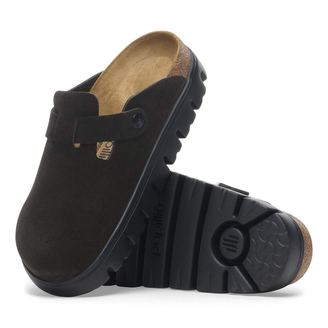 Birkenstock Boston Chunky Clogs- Black Suede - Image 6