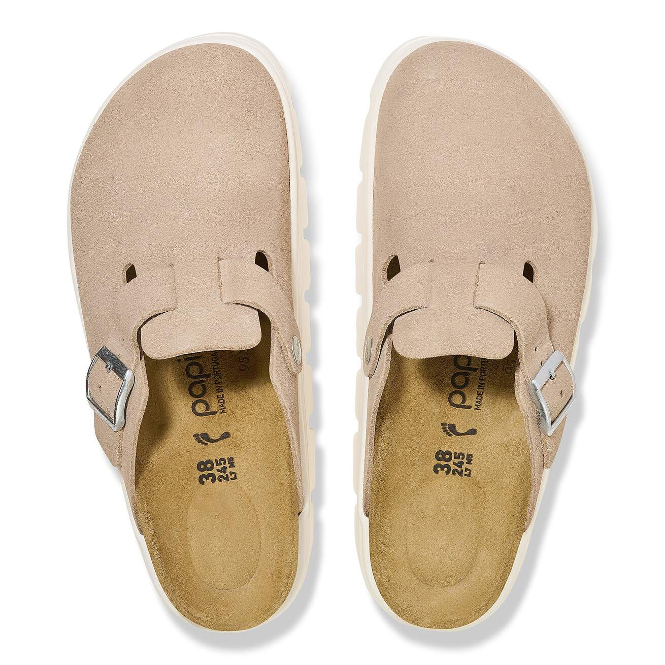 Birkenstock Boston Chunky Clogs- Warm Sand Suede - Image 4