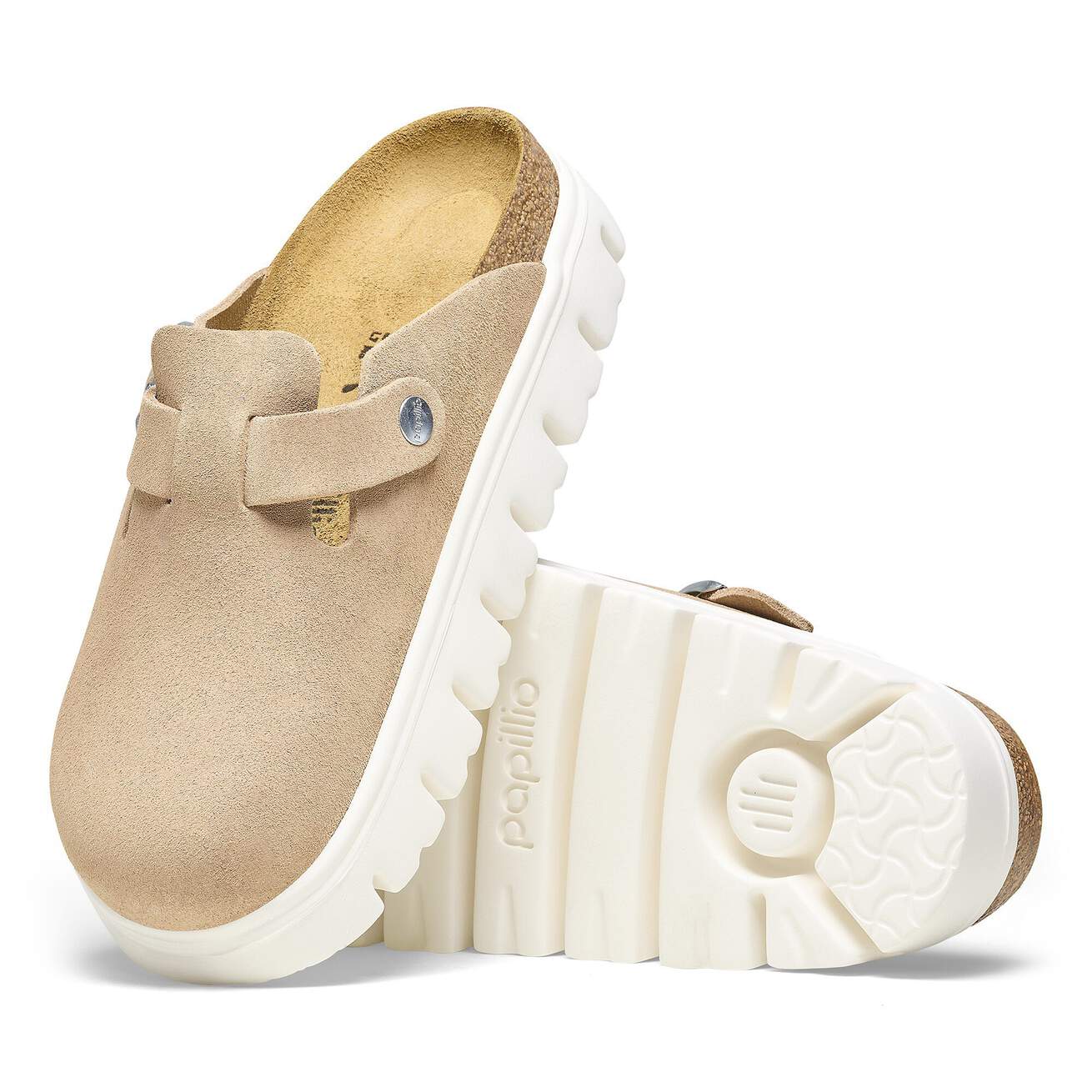 Birkenstock Boston Chunky Clogs- Warm Sand Suede - Image 6