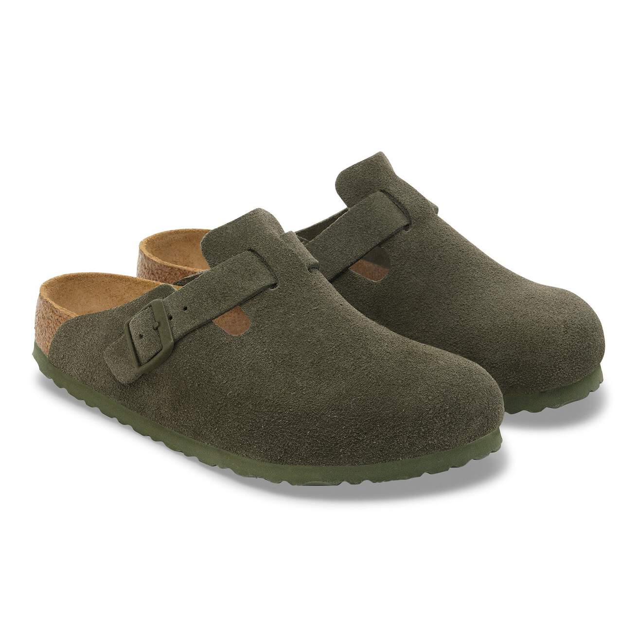 Birkenstock Boston Clogs- Thyme Suede - Image 2