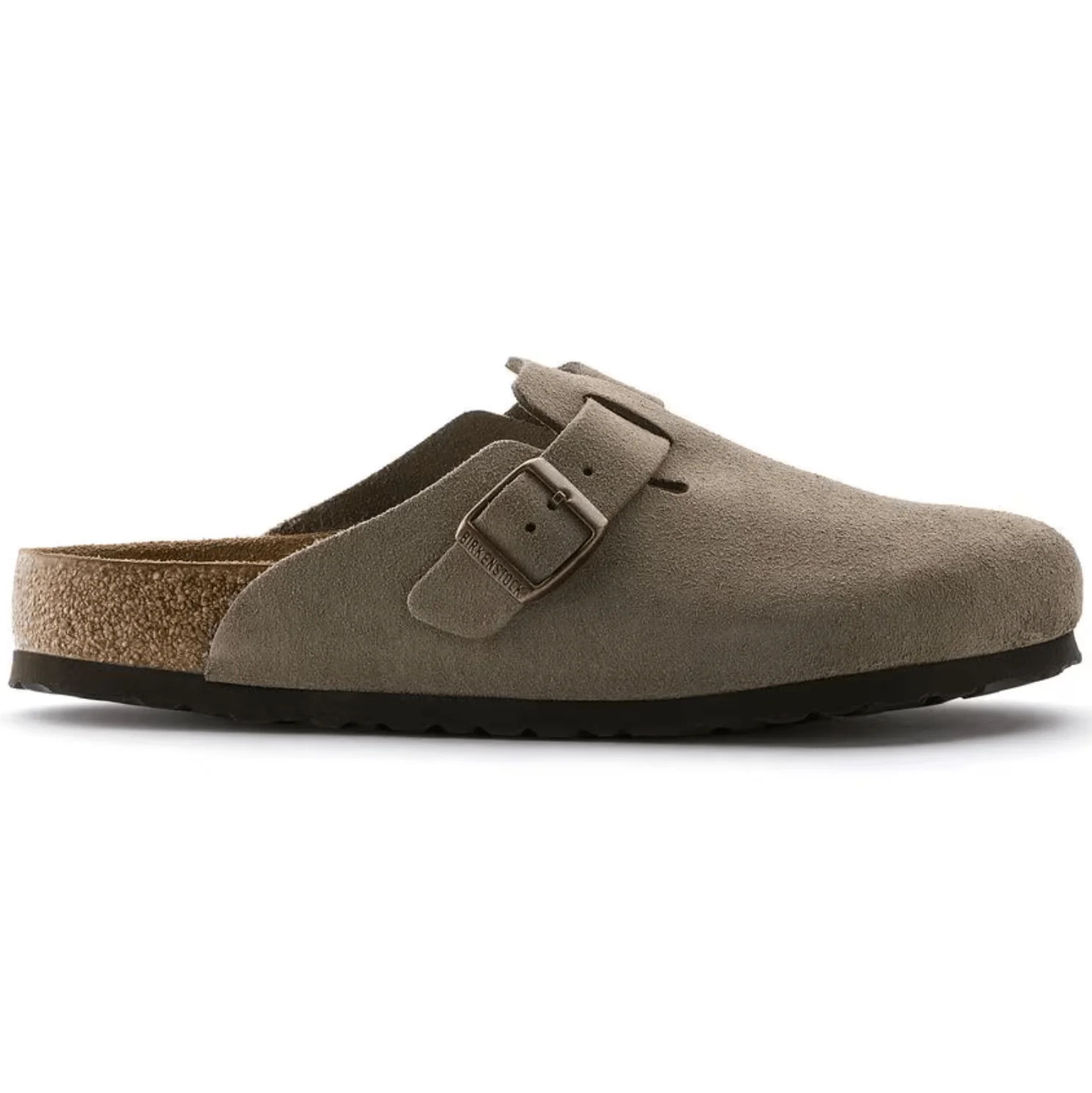 Birkenstock Boston Suede Clogs (Soft Footbed)- Taupe - Image 4