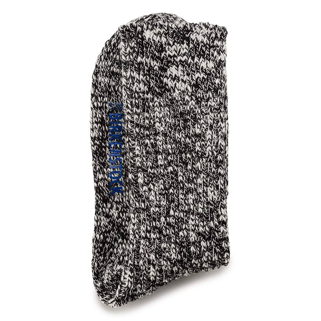 Birkenstock Cotton Slub Crew Socks- Black/ Gray - Image 3
