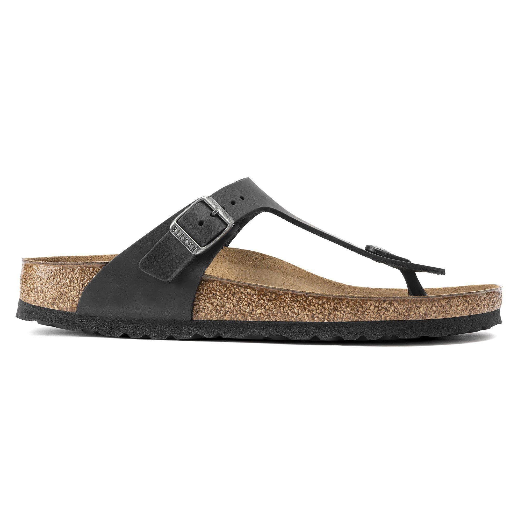 Birkenstock Gizeh Sandals- Black Oiled Leather - Image 3