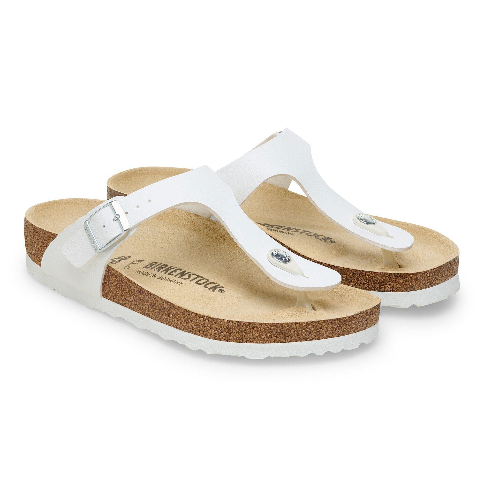 Birkenstock Gizeh Sandals- White Birko-Flor - Image 6