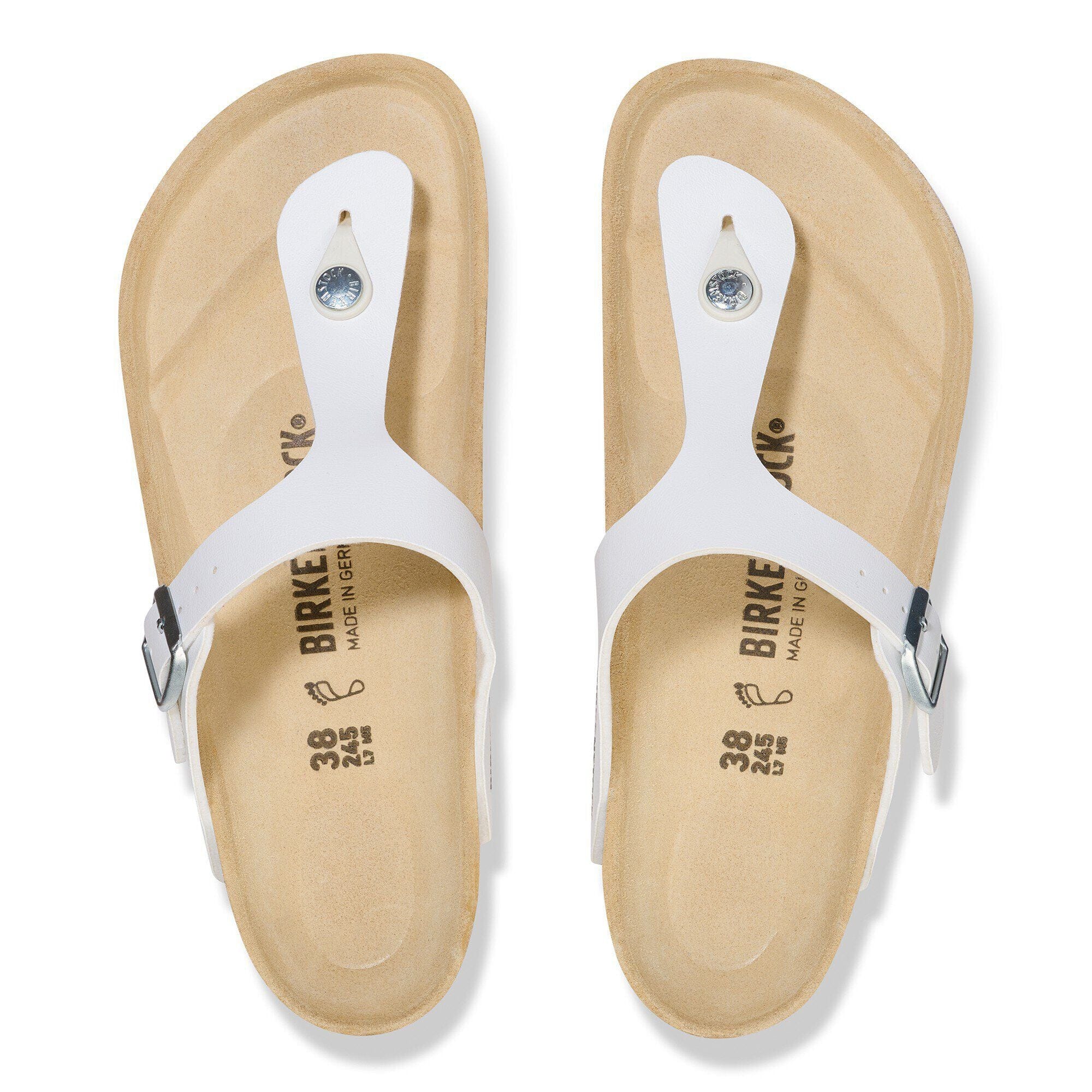 Birkenstock Gizeh Sandals- White Birko-Flor - Image 7