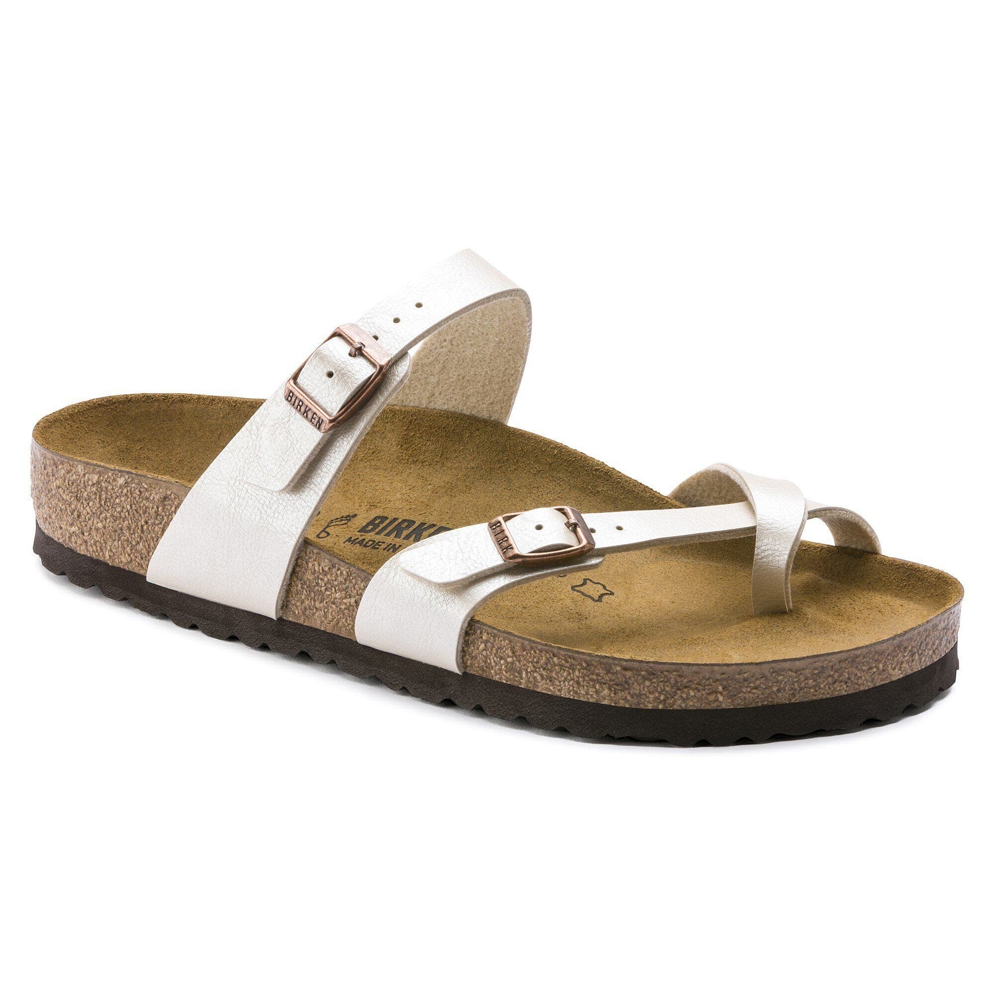 Birkenstock Mayari Sandals- Graceful Pearl White Birko-Flor
