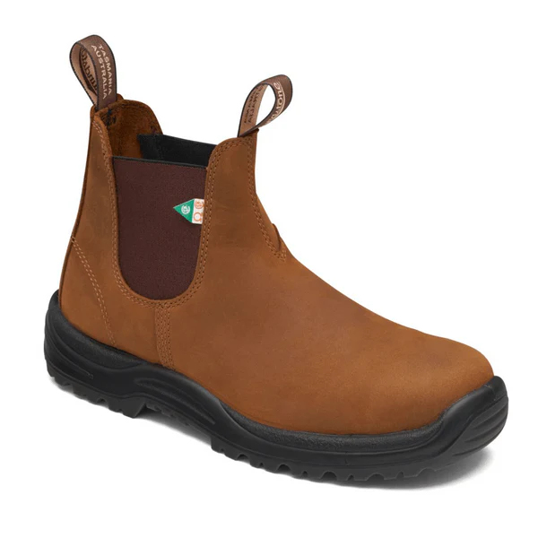 Blundstone Steel Toe Boots 164- Saddle Brown - Image 2