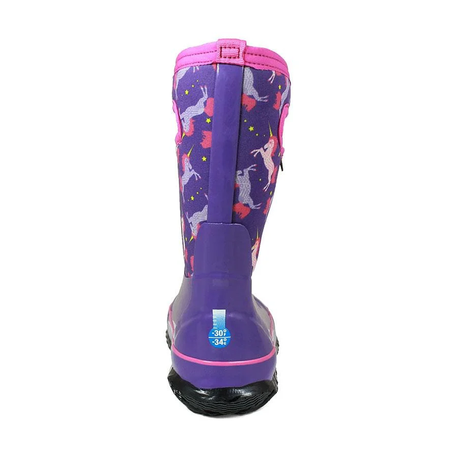 Bogs Kids Classic Boots- Purple/ Unicorn - Image 4