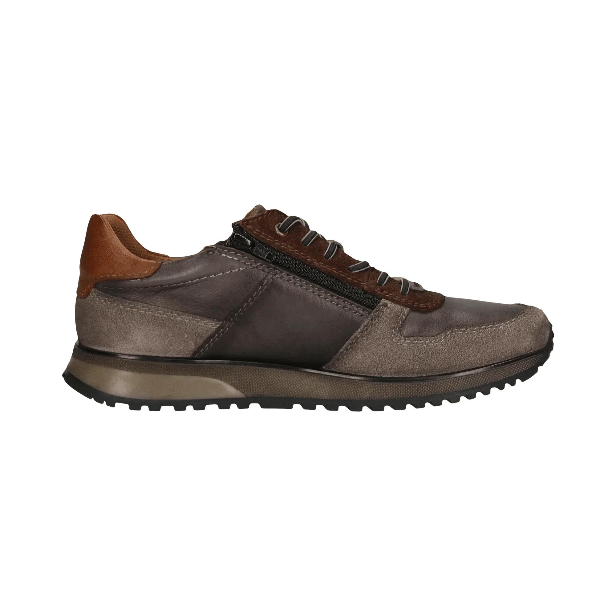 Bugatti Men's Edmund Leather Sneakers- Dark Grey - Image 3