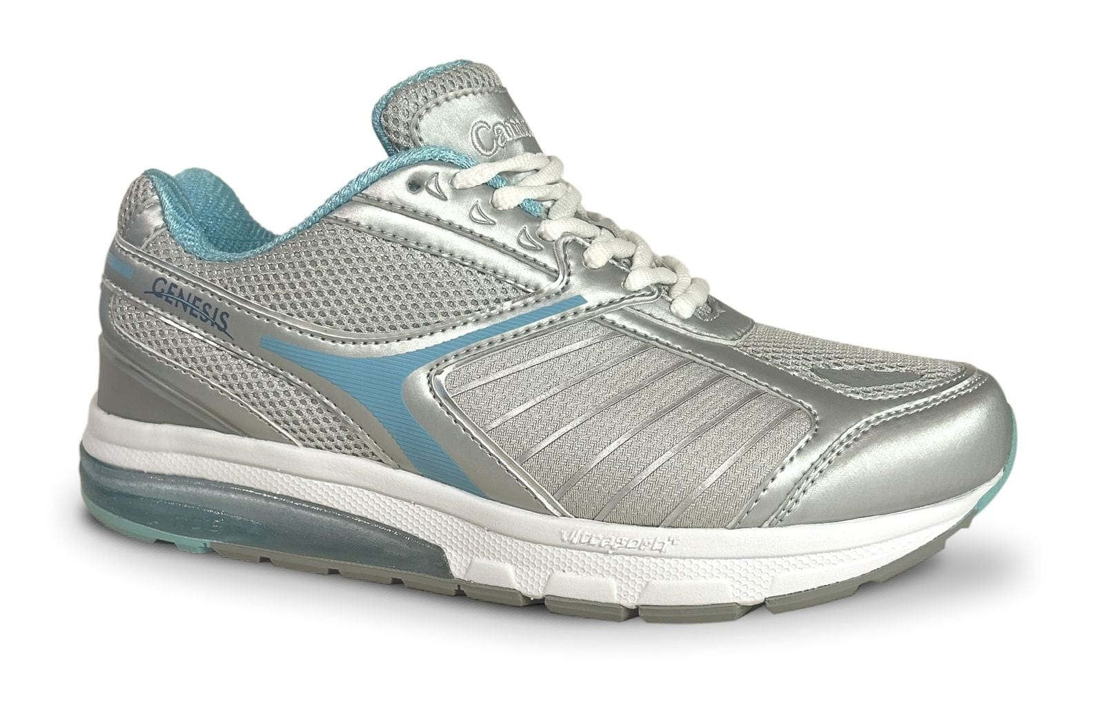 Cambrian Women's Genesis 2 Walking Shoes- Silver/ Blue