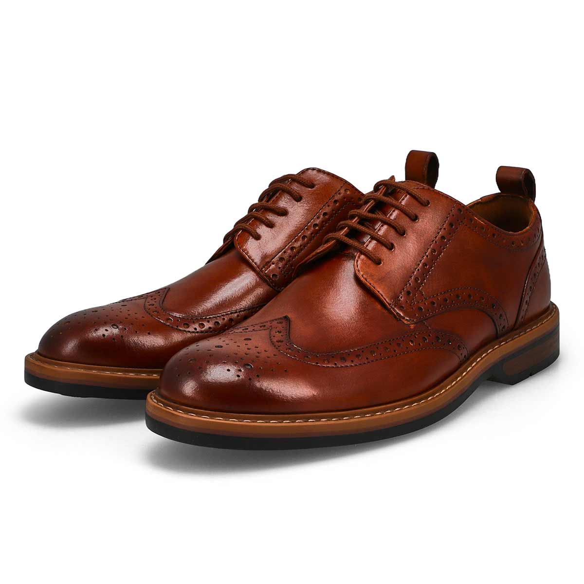 Clarks Men's Aldwin Limit Dress Shoes- Mid Tan Leather - Image 3