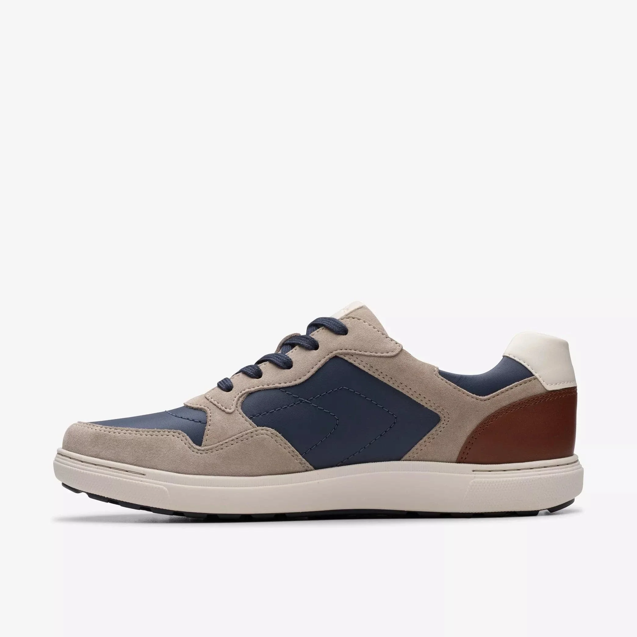 Clarks Men's Mapstone Sport Sneakers- Grey Combi - Image 3