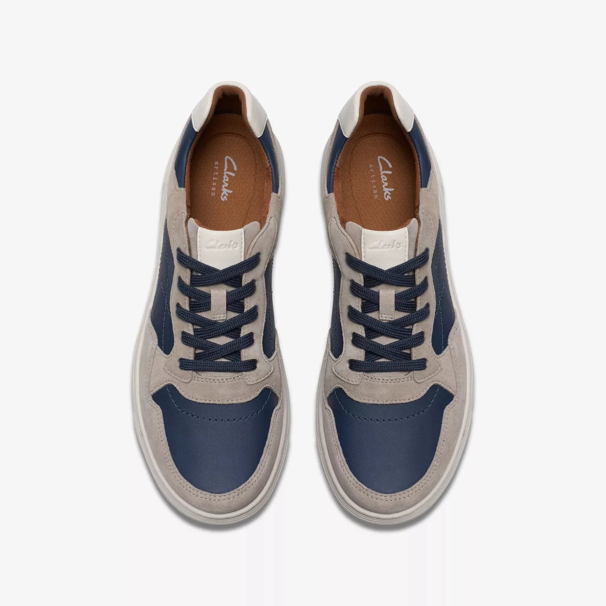 Clarks Men's Mapstone Sport Sneakers- Grey Combi - Image 4