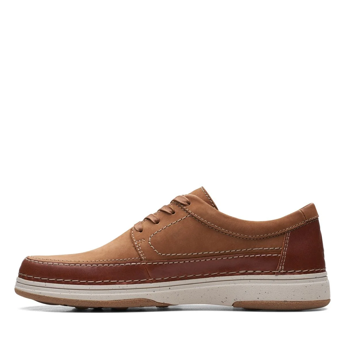 Clarks Men's Nature 5 Lo Lace Up Shoes- Dark Tan Combi - Image 3