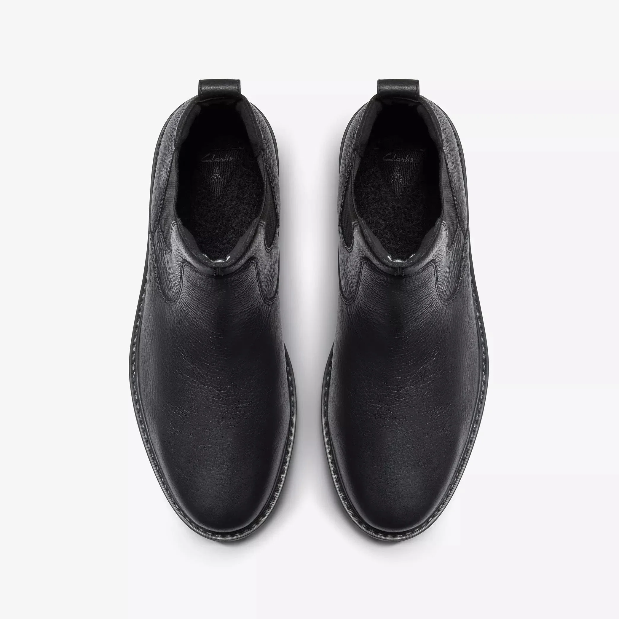 Clarks Men's Newford Easy Waterproof Chelsea Boots- Black Leather - Image 4