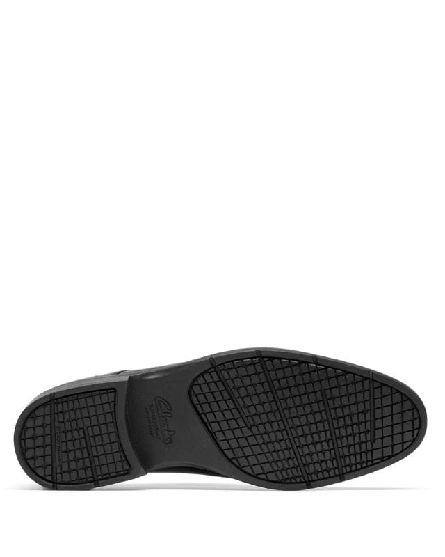 Clarks Men's Steadwell Lace Oxford Dress Shoes- Black Leather - Image 5