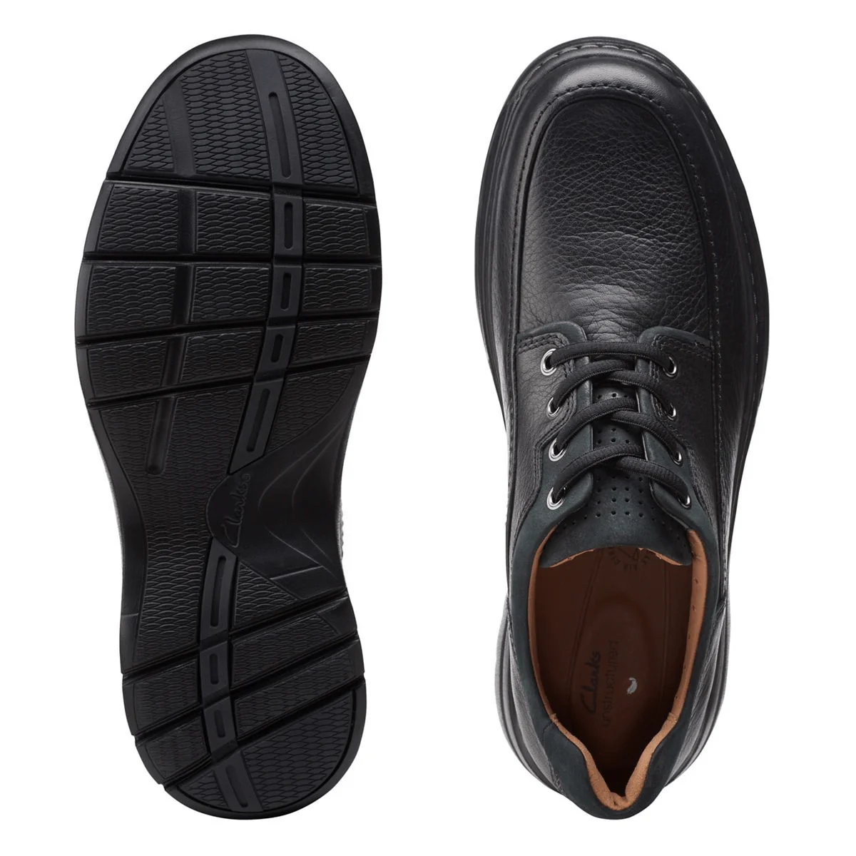 Clarks Men's Un Brawley Lace Up Shoes- Black - Image 7