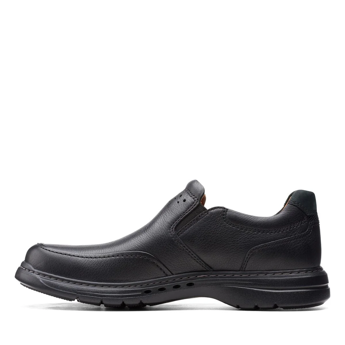 Clarks Men's Un Brawley Step Slip On Shoes- Black Leather - Image 5