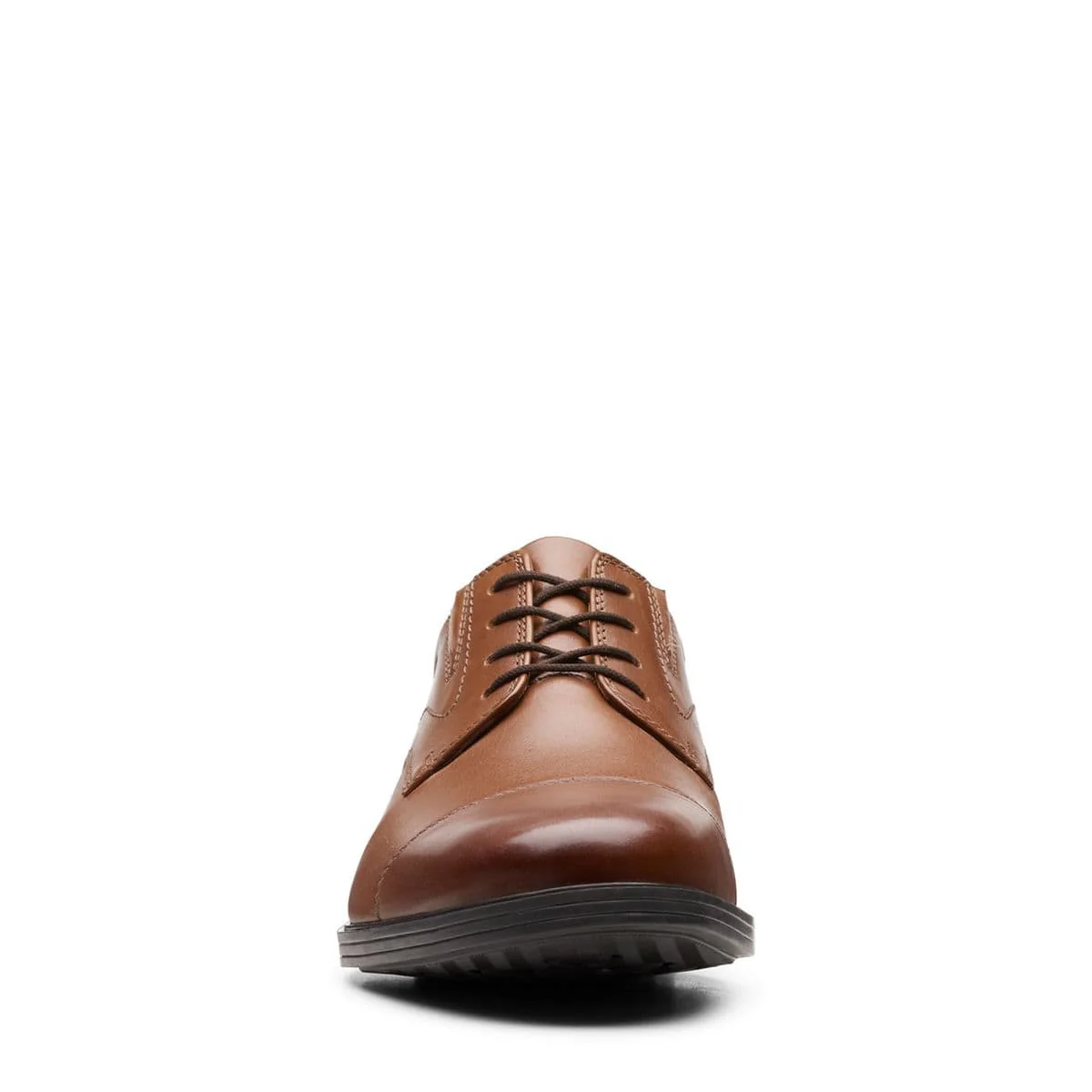 Clarks Men's Whiddon Cap Dress Shoes- Dark Tan Leather - Image 6