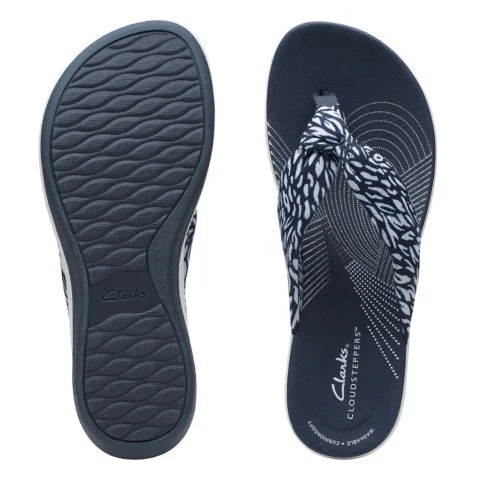 Clarks Women's Arla Glison Flips- Navy Abstract - Image 7