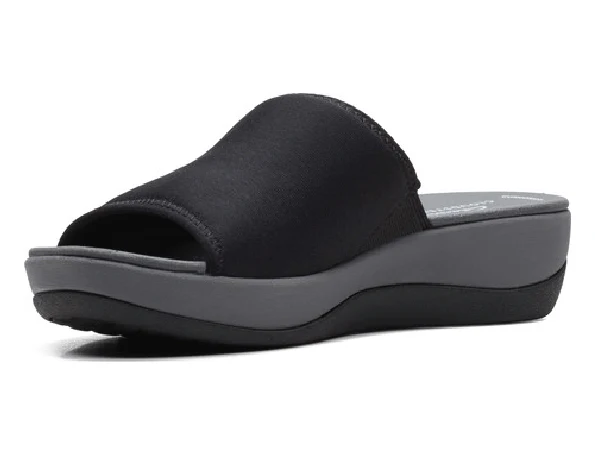 Clarks Women's Arla Nora Slide Sandals - Black Fabric - Image 5